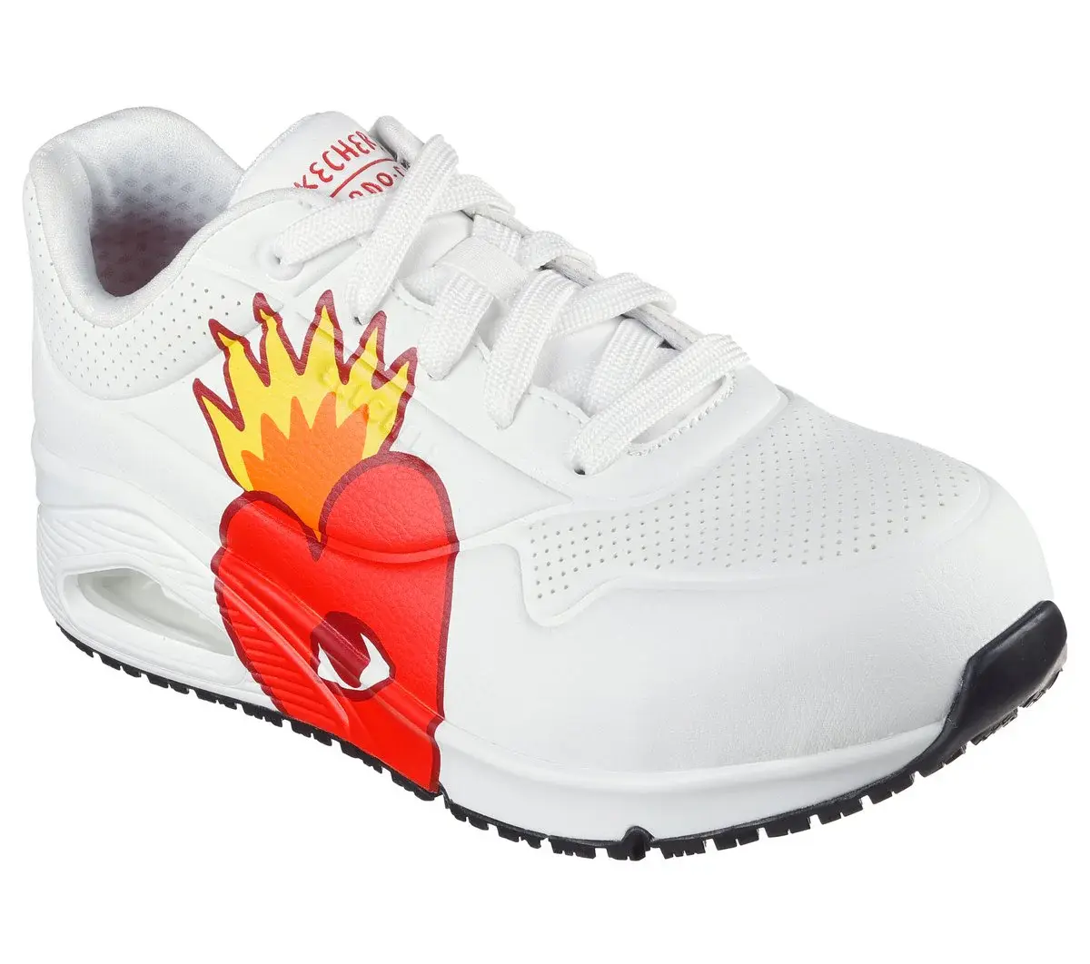 Ricardo Cavolo Work Slip-Resistant: Uno – Flaming Heart Safety Toe Ricardo Cavolo Work Slip-Resistant: Uno – Flaming Heart Safety Toe