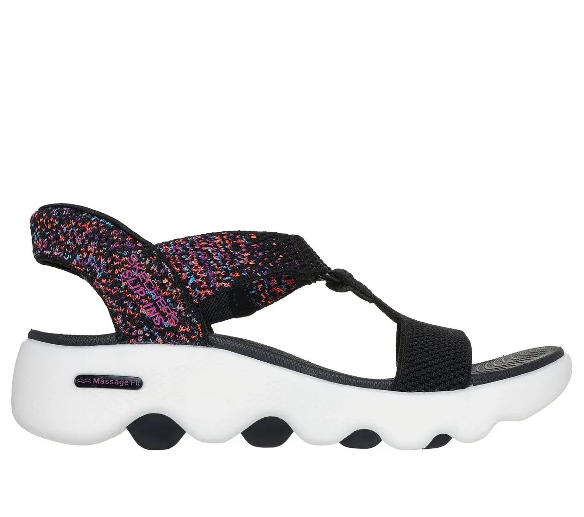 Skechers Slip-ins: GO WALK Massage Fit Sandal – Confetti Sky